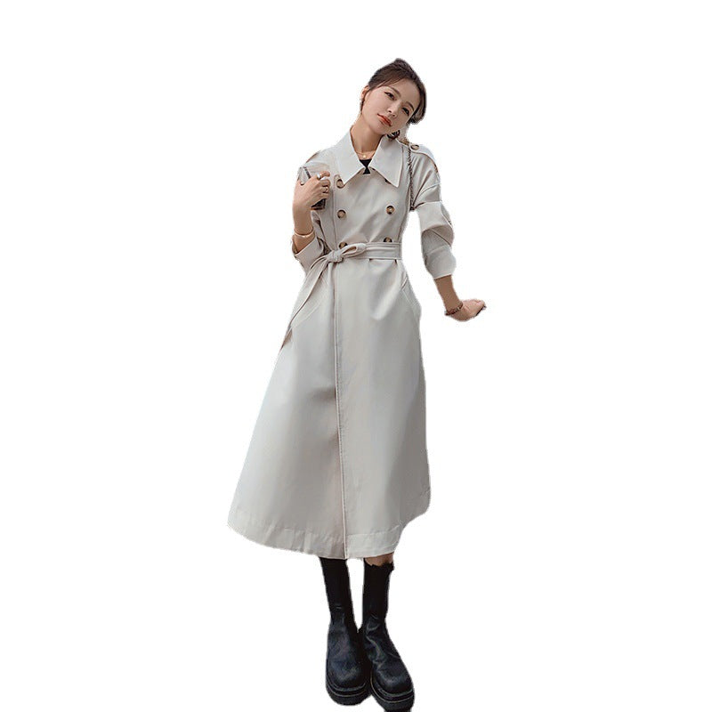 British Style Knee-length Loose Slimming Coat