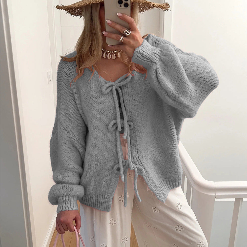 Solid Color Commute Simple Sweater Women