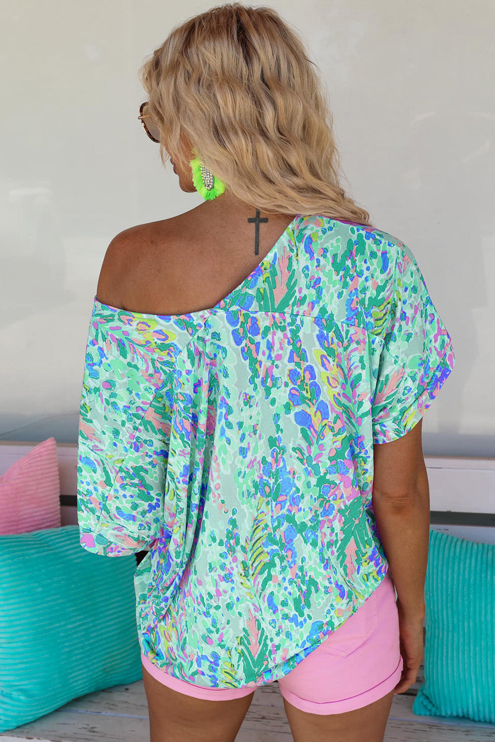 Loose Painted Floral Tee