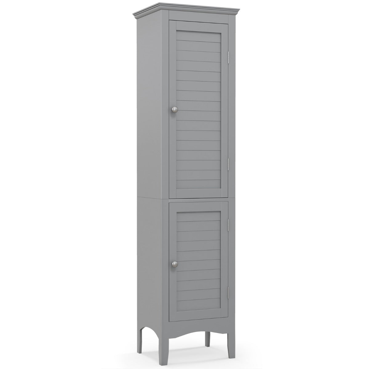 Tall Narrow Bathroom Cabinet-Black