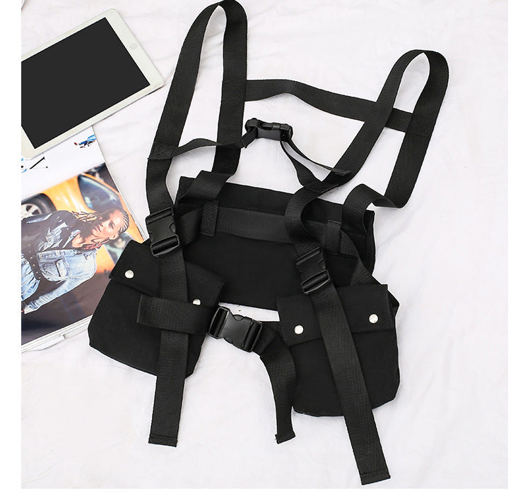 Cool Style Crossbody Motorcycle Punk Canvas Chest Bag