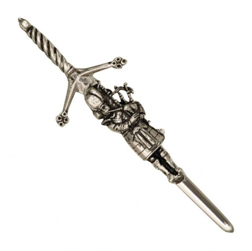 Bagpiper Highland Scottish Kilt Pin Antique Finish Kilt Pin