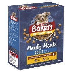 Bakers Meaty Meals Adult Dry Dog Food, 1kg - Case of 5