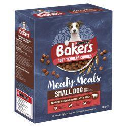 Bakers Meaty Meals Adult Dry Dog Food, 1kg - Case of 5