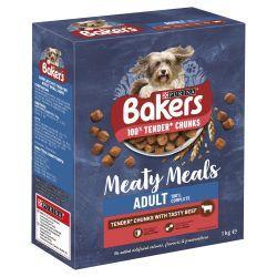 Bakers Meaty Meals Adult Dry Dog Food, 1kg - Case of 5