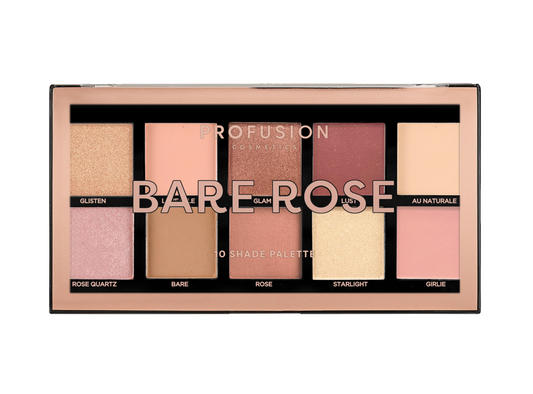 Bare Rose Lidschattenpalette mit 10 Nuancen