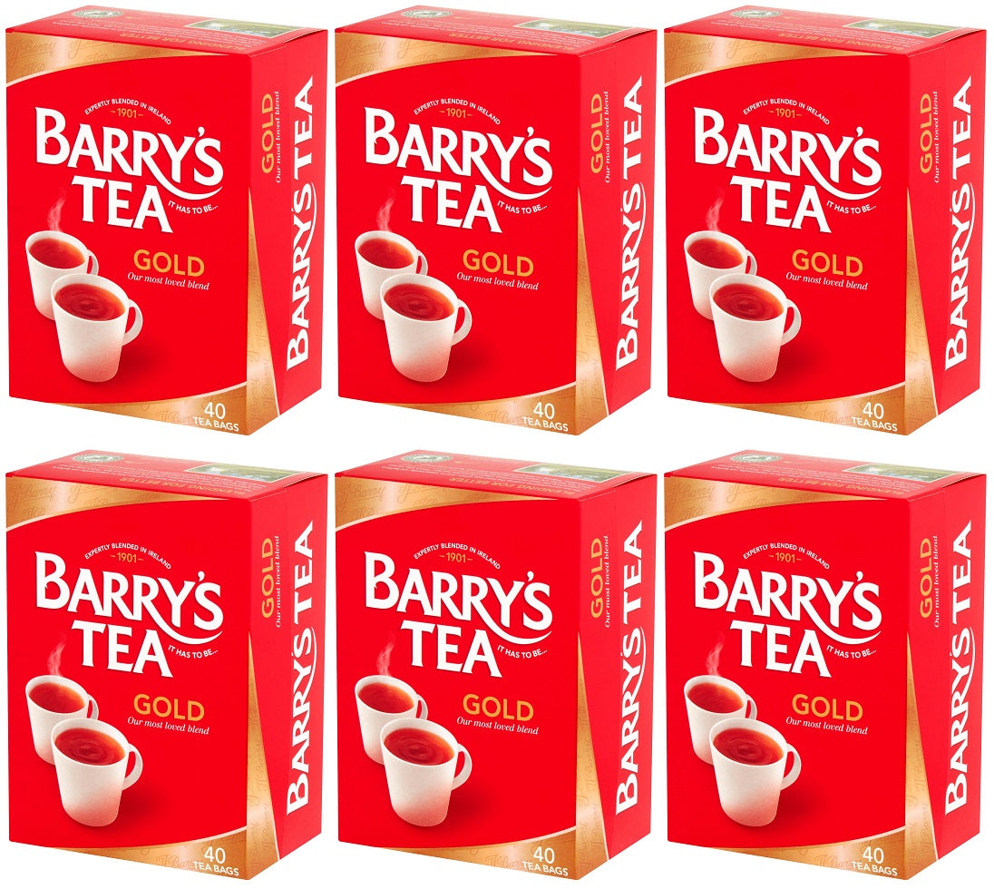 6 x Barry's Tea Gold 40 Teebeutel 125g