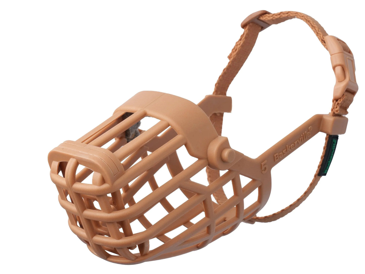 Baskerville Classic Basket Muzzle | Size 8 | Humane Dog Muzzle with Adjustable Strap