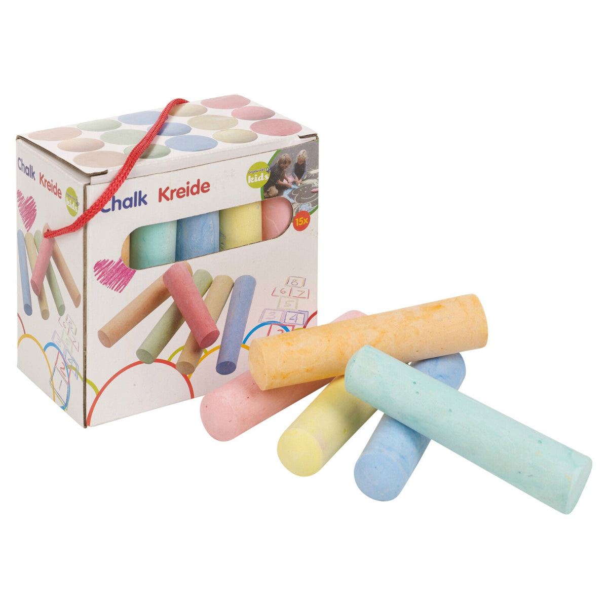 15 or 54 Piece Coloured Chalk Set Pavement Blackboard Children'S Gift Pub in Box