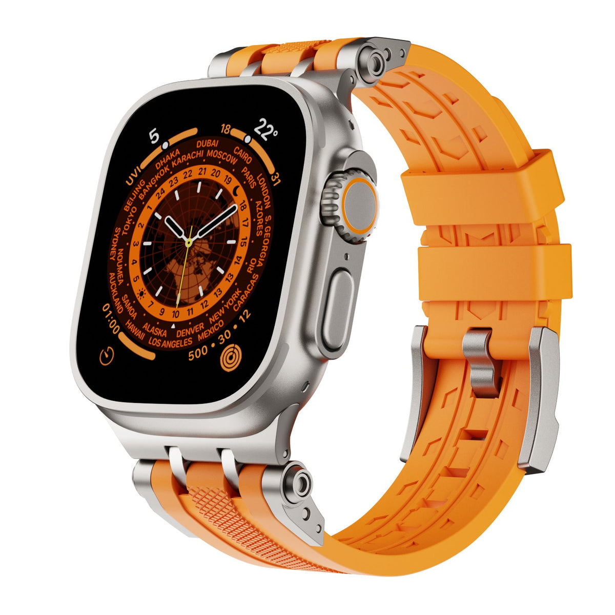 Innovative Connector Fluororubber Watch Strap
