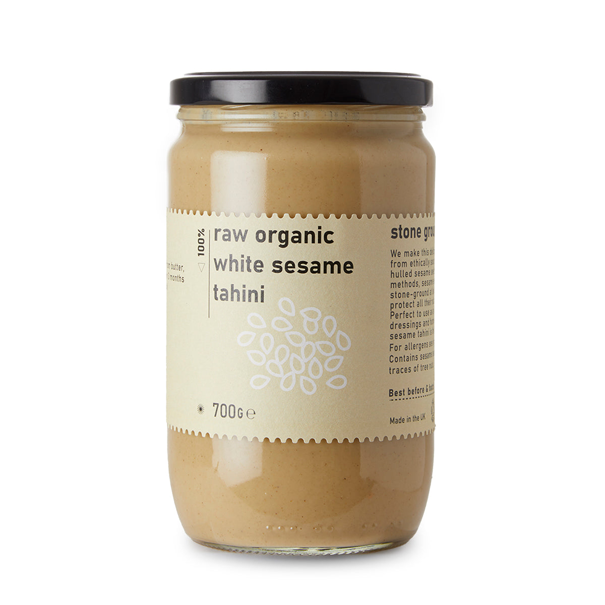 Tahini de Sésamo Blanco Orgánico Crudo - RAWGORILLA