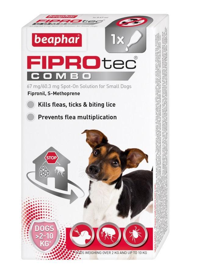 Beaphar FIPROtec COMBO Flea and Tick Spot On for Small Dogs 1 pipette - Case of 6