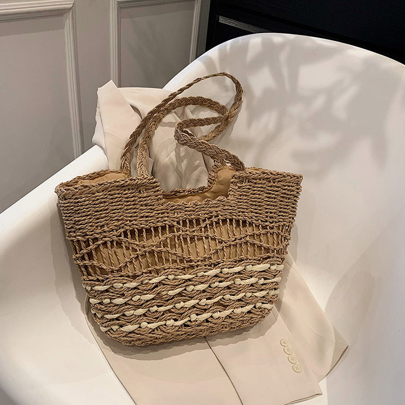Fashion Woven Shoulder Bag Casual All-match Tote