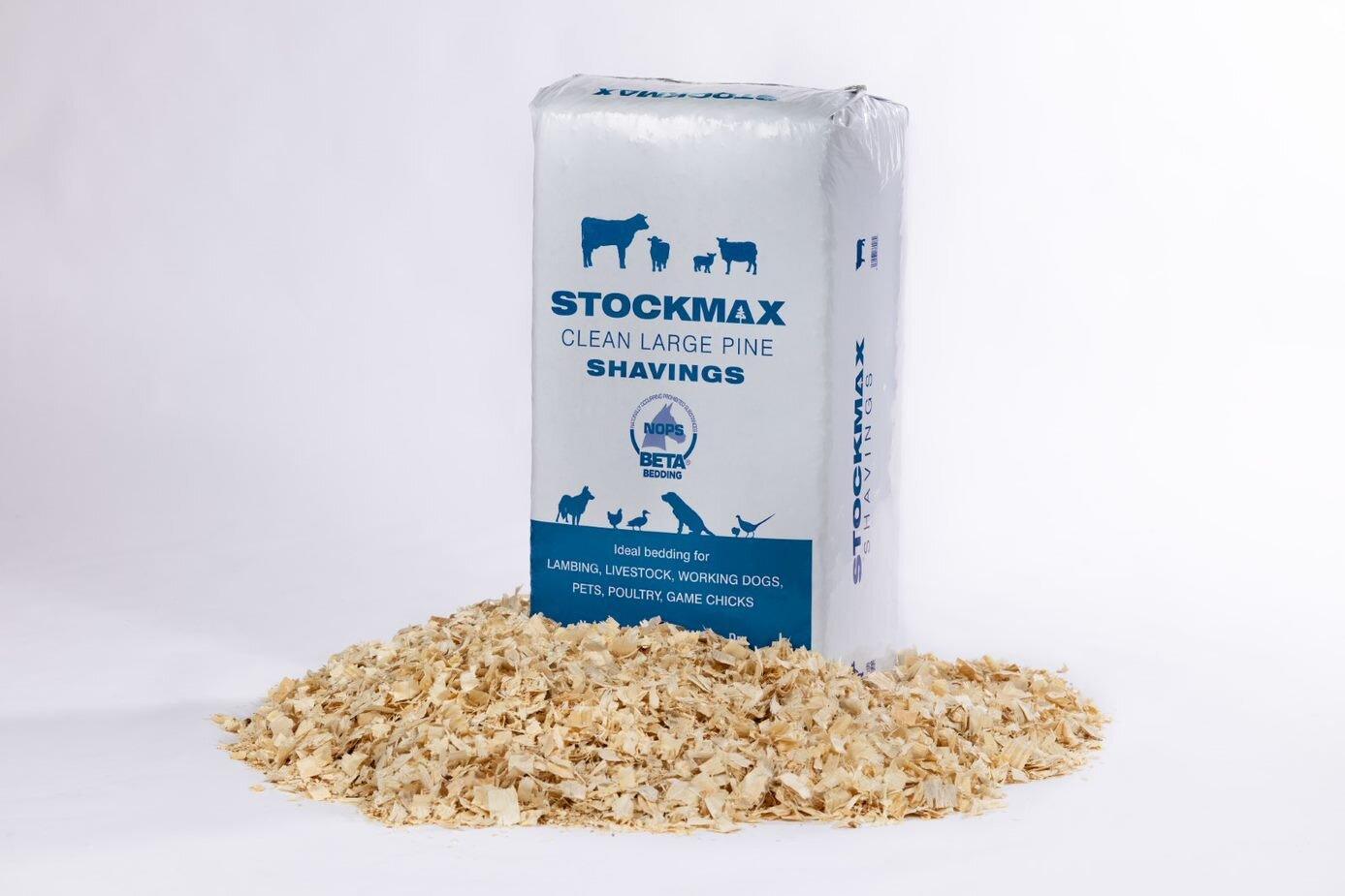 Bedmax StockMax Antibakterielle Kiefernspäne, große Flocken – 20 kg