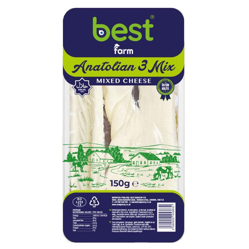 Best Farm Turkish Anatolian 3 Mix Halal Cheese Selection 150g