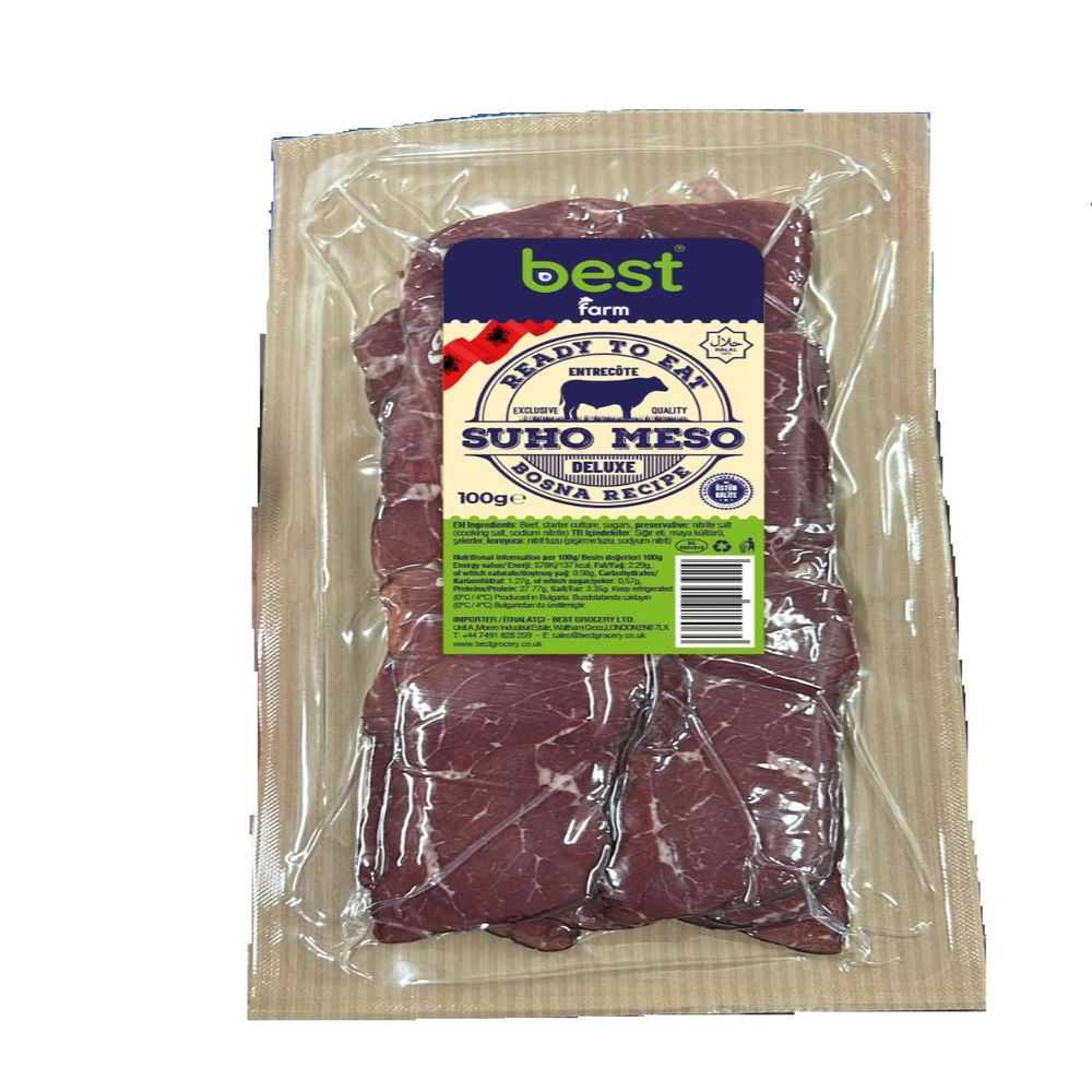 Best Farm Suho Meso Deluxe Bosna Recipe Sliced Dried Beef 100g