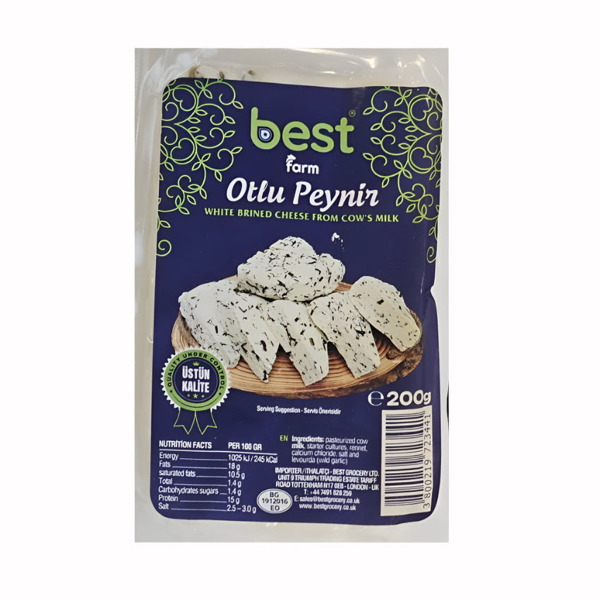 Best Farm Van Otlu Peynir Turkish Herb White Brined Cheese 200g