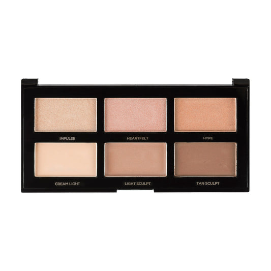 Profusion Cosmetics Highlight & Contour Palette | 6 Shades | Vegan & Cruelty-Free
