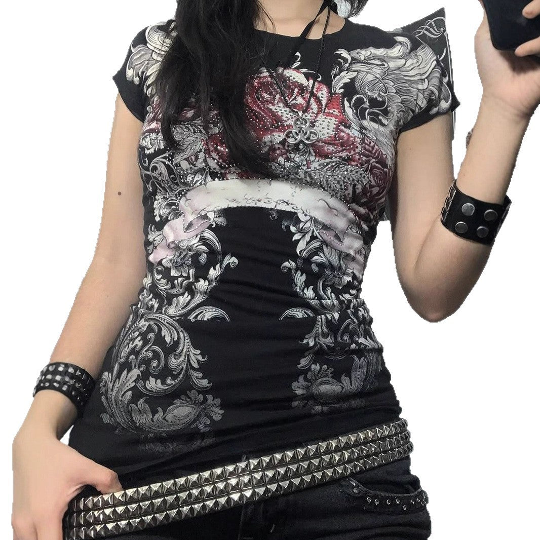 European-style Trendy Women's Slim-fit Short-sleeve Tops For Girls