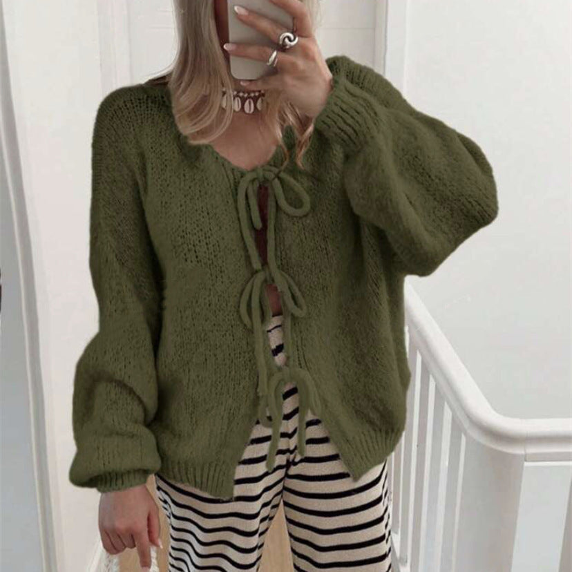 Solid Color Commute Simple Sweater Women