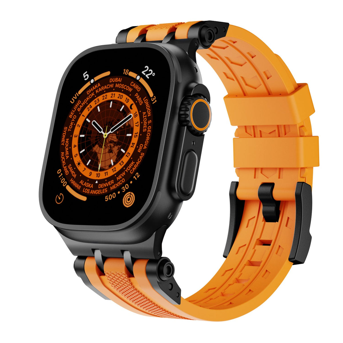 Innovative Connector Fluororubber Watch Strap