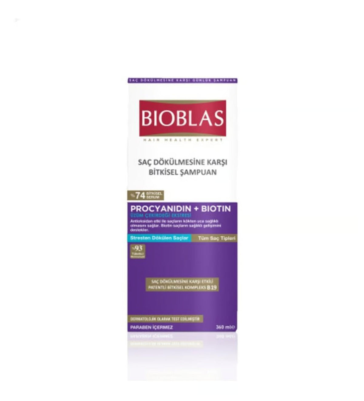 Bioblas Procyanidin + Biotin Anti-Hair Loss Shampoo 360ml (Pack of 6)