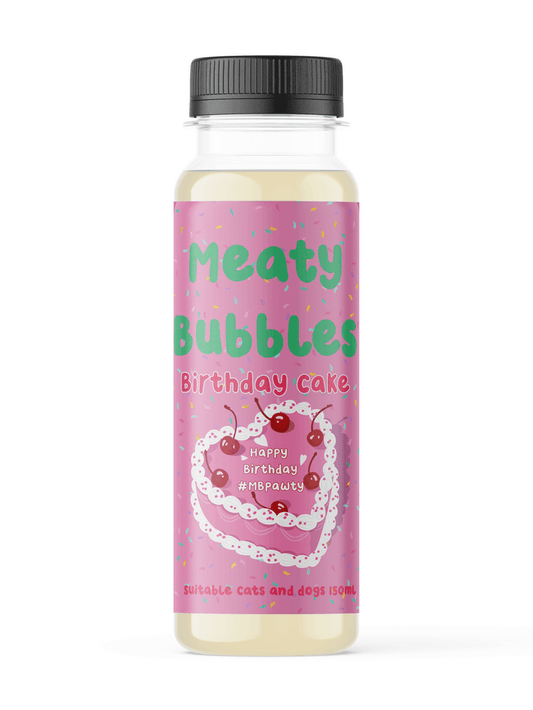 Birthday Cake Flavour Pet Bubbles – Pet-Safe & Food-Grade Fun