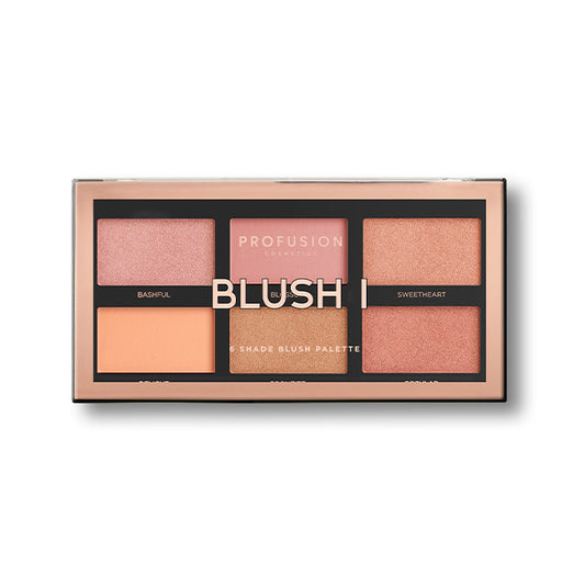 BLUSH I – 6 Shade Rouge & Highlighter Palette | Vegan & Tierversuchsfrei