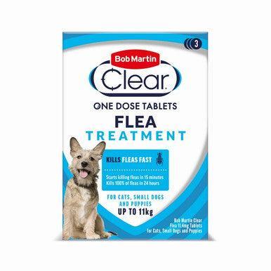 Bob Martin Clear Flea Tablets for Small Dogs Puppies and Cats (3Tabs) - Case of 6