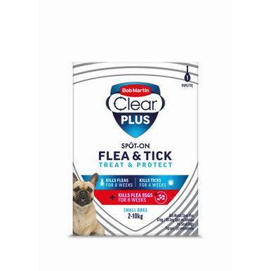 Bob Martin Clear PLUS 67mg / 60.3mg Spot On Solution for Small Dogs 1T - Case of 10