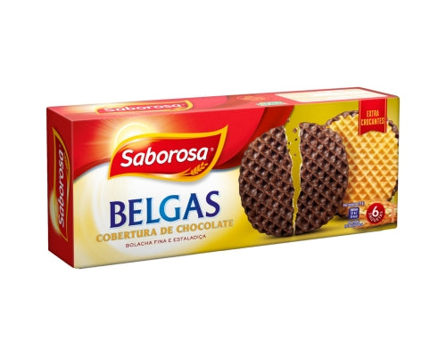 Saborosa Belgian Chocolate-Covered wafers with Packing 198 g