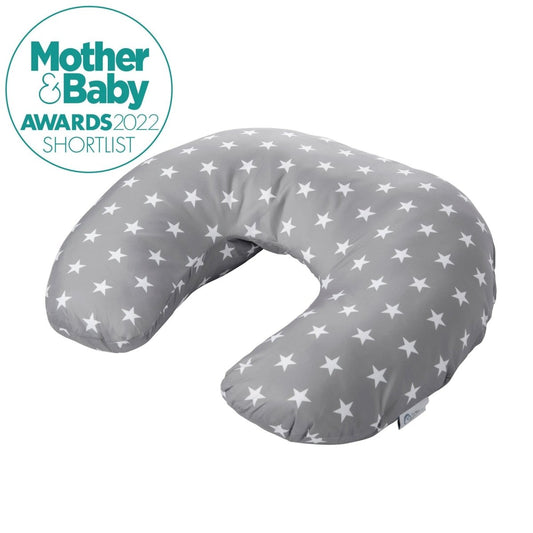 Nursing Pillow Cover — Grey with Stars (Cover Only)