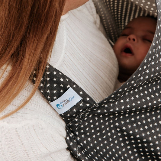 Breastfeeding Apron - White Stars Pattern - 100% Cotton