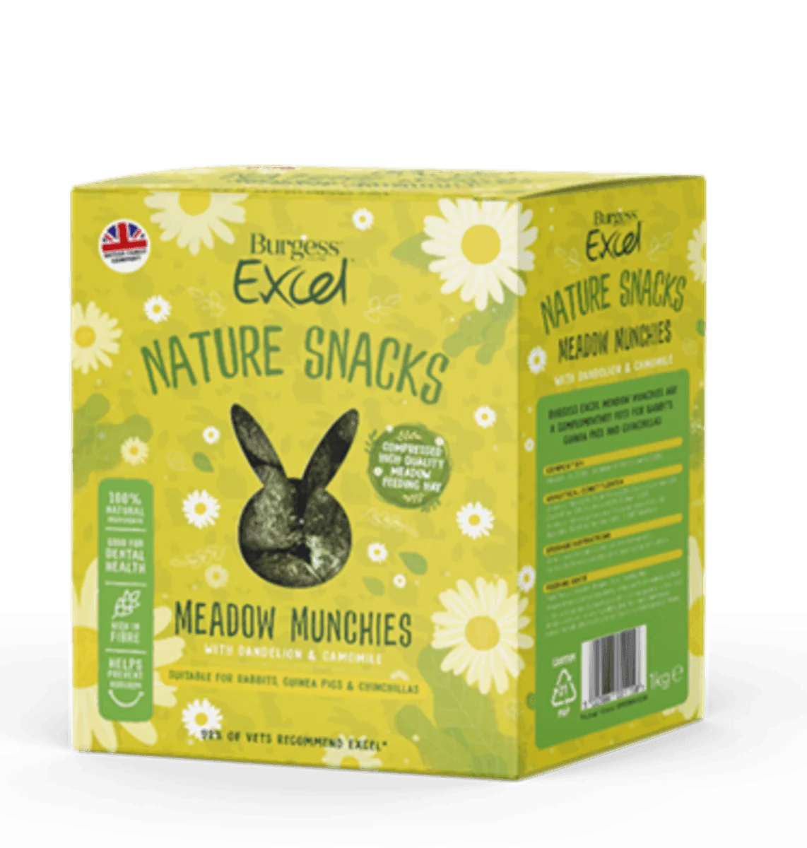 Burgess Excel Nature Snacks Meadow Munchies 1kg - Case of 4