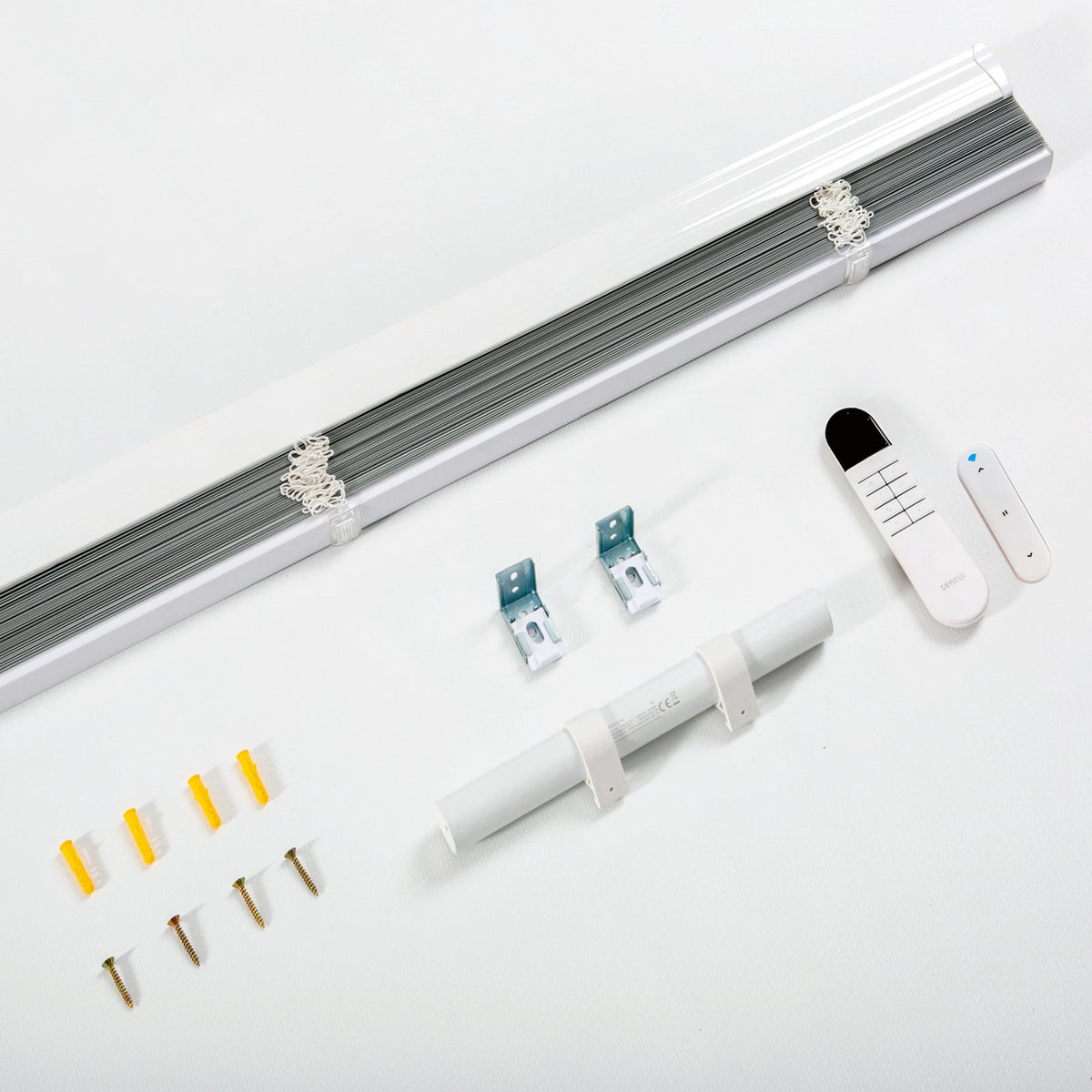 Paired With 15 Channel Remote Control And Solar Charging Panel, Electric Blinds, Intelligent Remote Blinds, Silent Motor, Cordless Sunshade, Dimmable Blinds