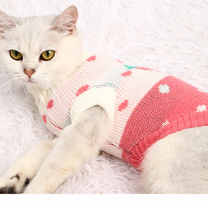 Small And Medium-sized Dog Clothes Knitted Cat Sweater
