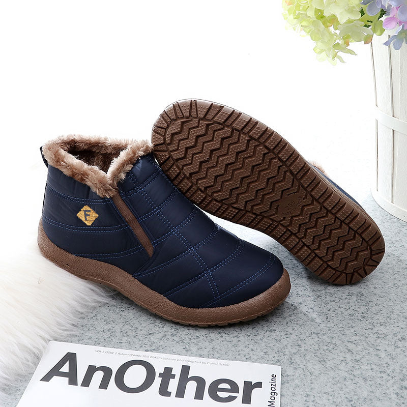 Winter Men's Cotton Shoes High-top Warm Fleece-lined