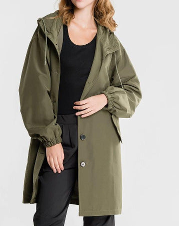 Long Sleeve Mid-length Trench Coat