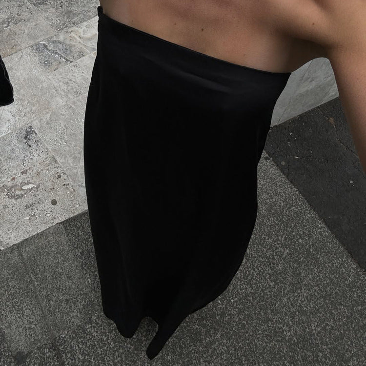 Off-neck Sexy Backless Tube Top Dress