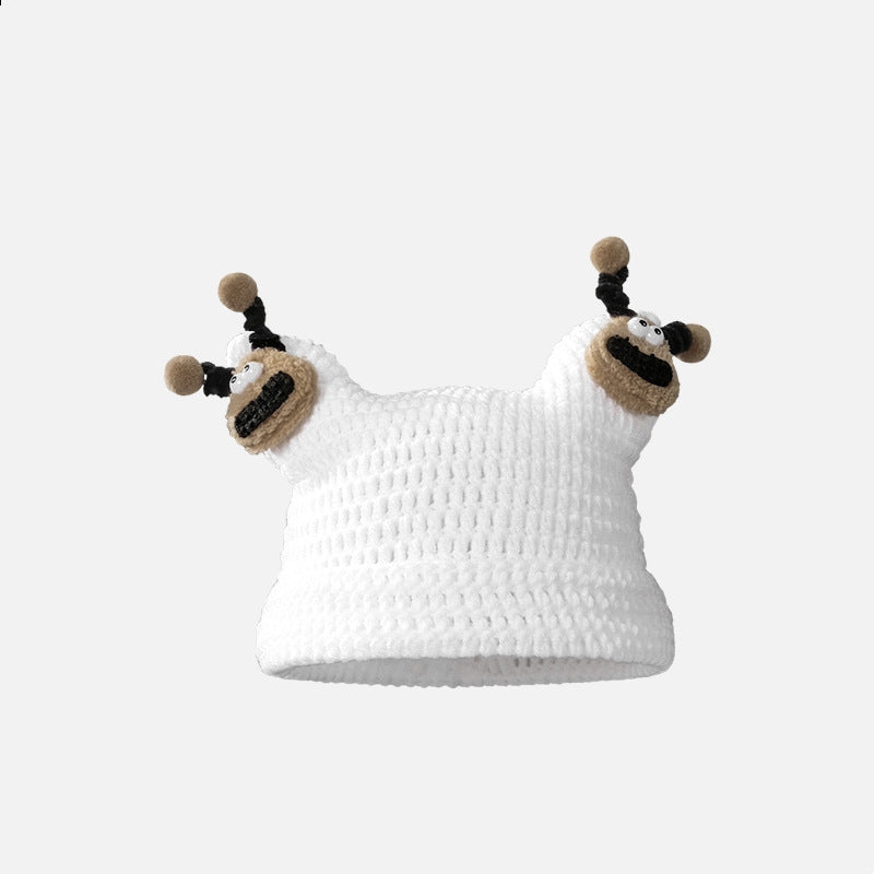 Cute Doll Woolen Cap Female Thermal Knitting