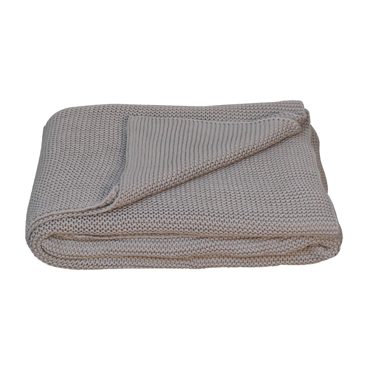 Artisan Grey Knitted Throw - Double Bed Size