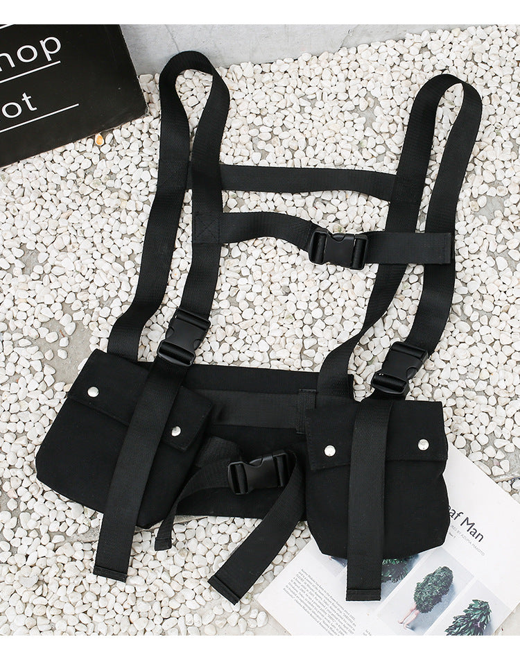 Cool Style Crossbody Motorcycle Punk Canvas Chest Bag