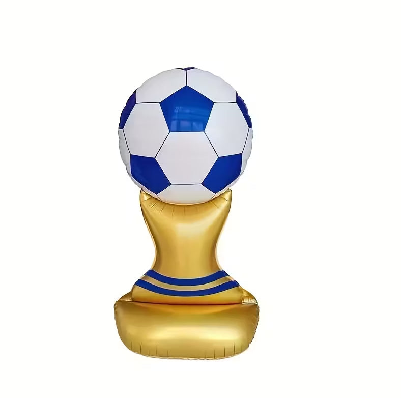 Large-sized Standing Soccer-themed Foil Balloons For Party Decorations