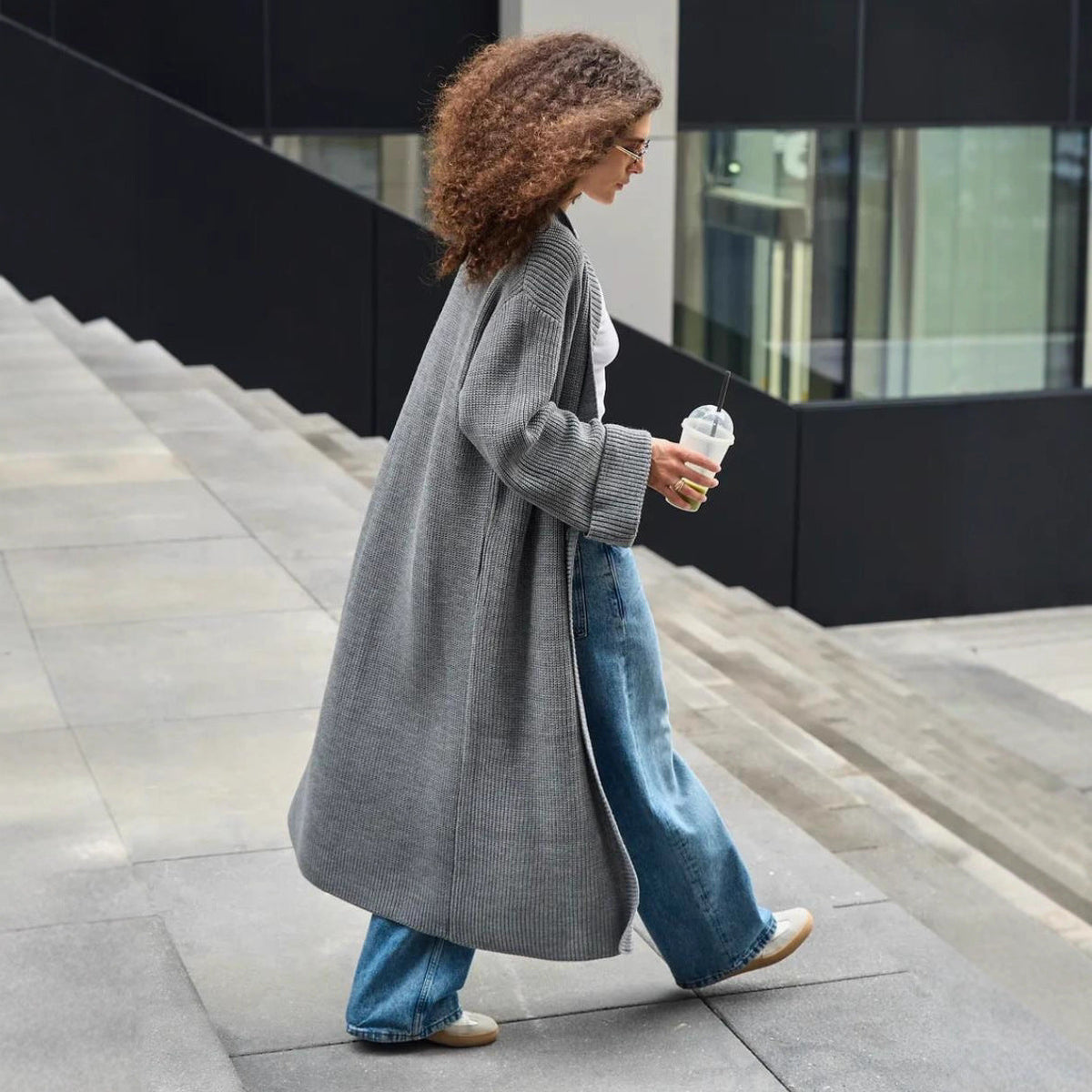 Autumn And Winter Women's Long Cardigan Sweater