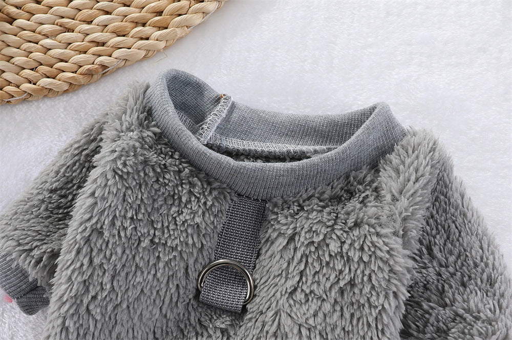 Pet Warm Thickened Double-sided Fleece Two-legged Clothes