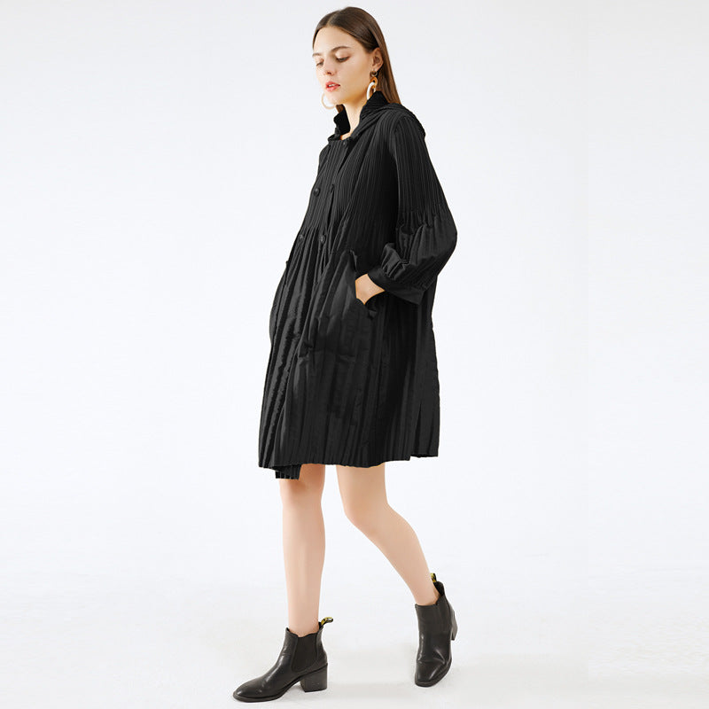 Fashion Loose Mid-length Double-breasted Trench Coat