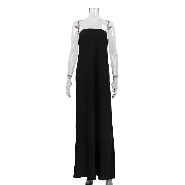 Off-neck Sexy Backless Tube Top Dress