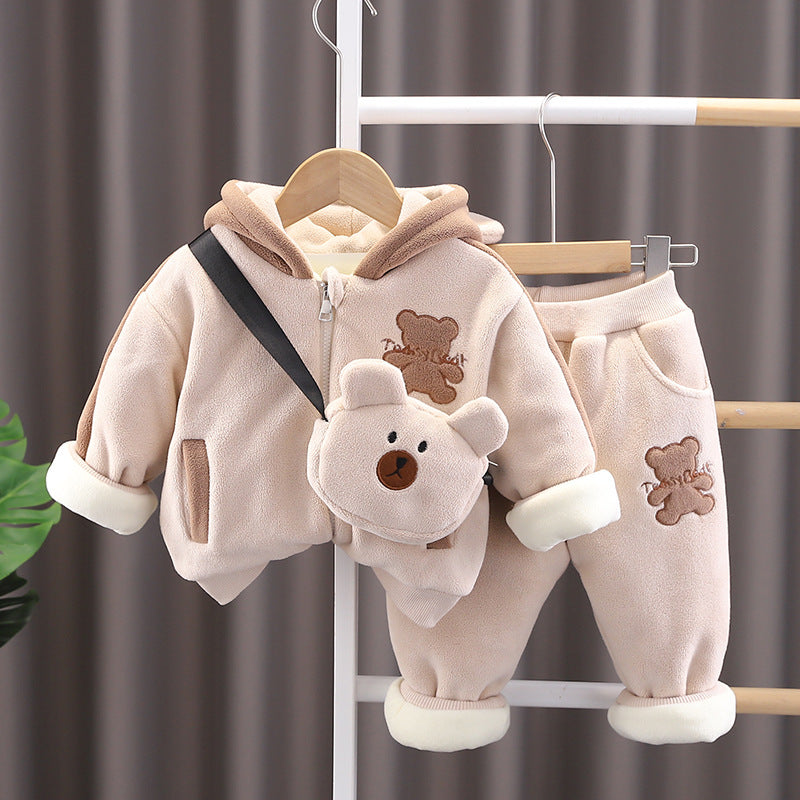 Padded Hooded Cotton Coat Coat Keep Baby Warm Quilted