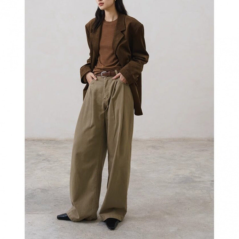 Dark Brown Coffee-colored Suede Blazer