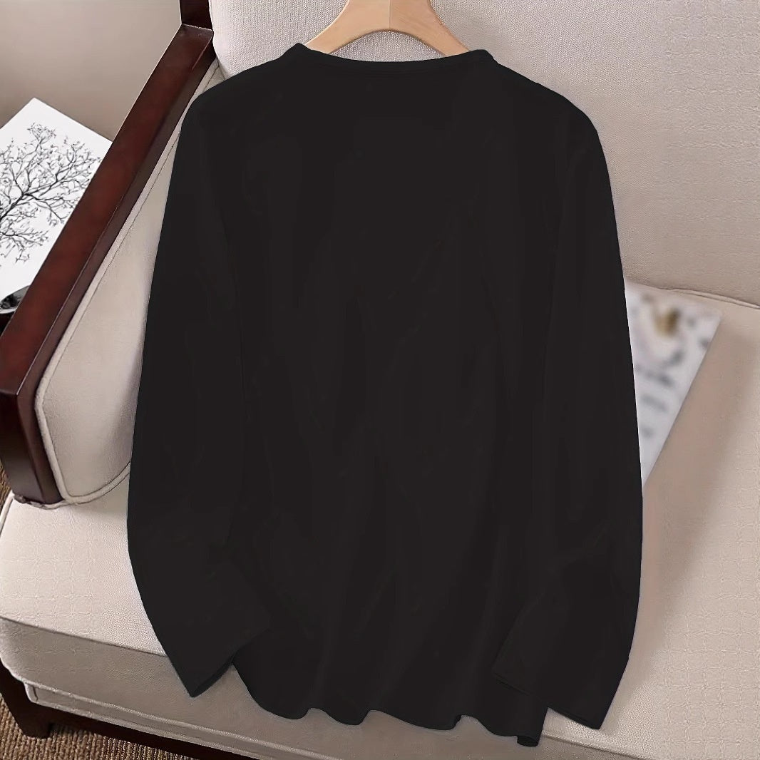 Women's Printed Long-Sleeve T-Shirts For Autumn And Winter